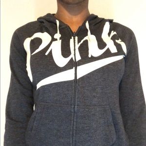 Victoria Secret Pink Grey ZIP Up
